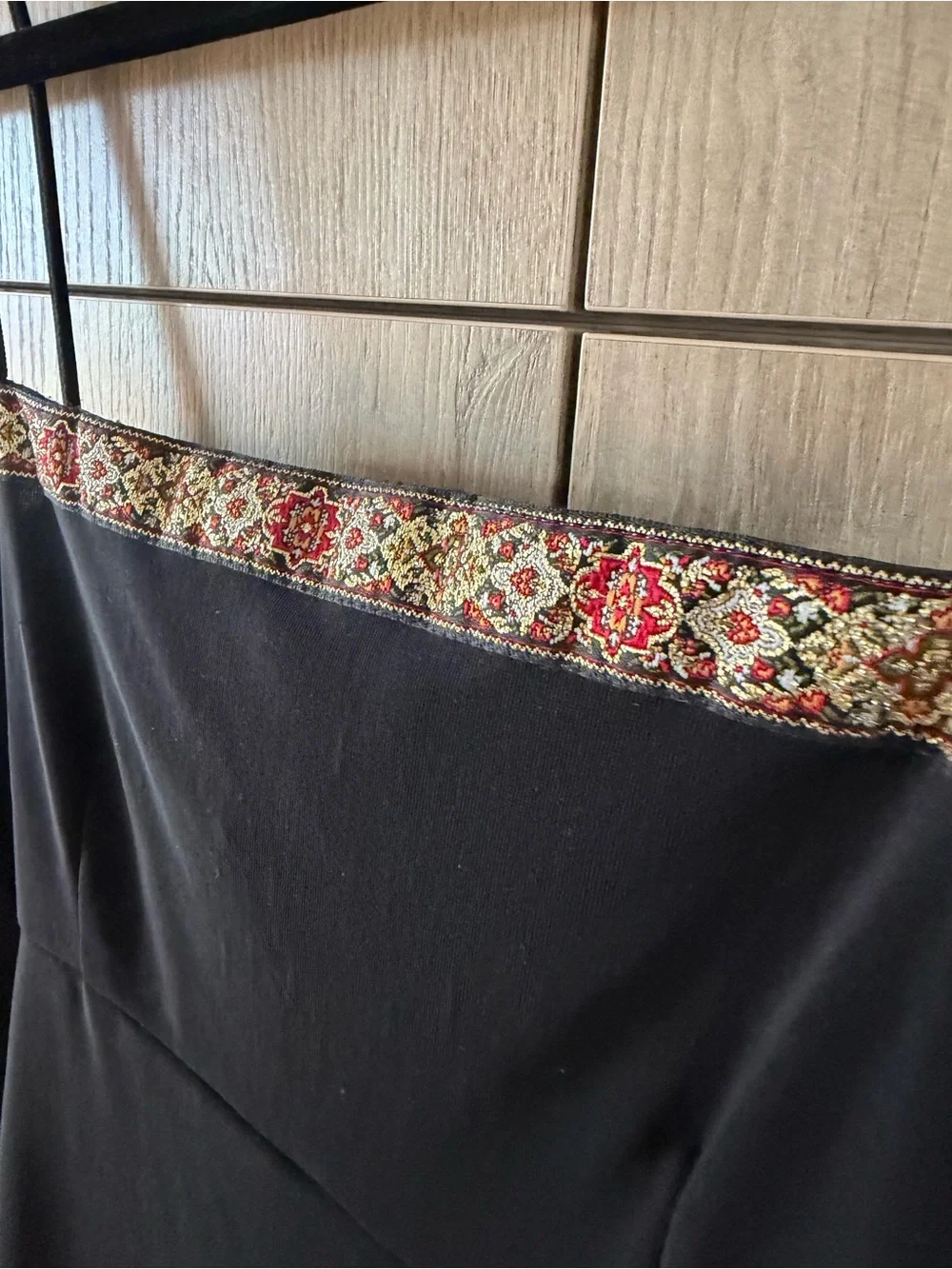 Ricki's - Vintage Black Midi Dress with Embellished Neckline - Picture 4 of 10